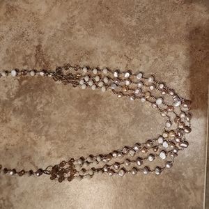 Faux pearl necklace